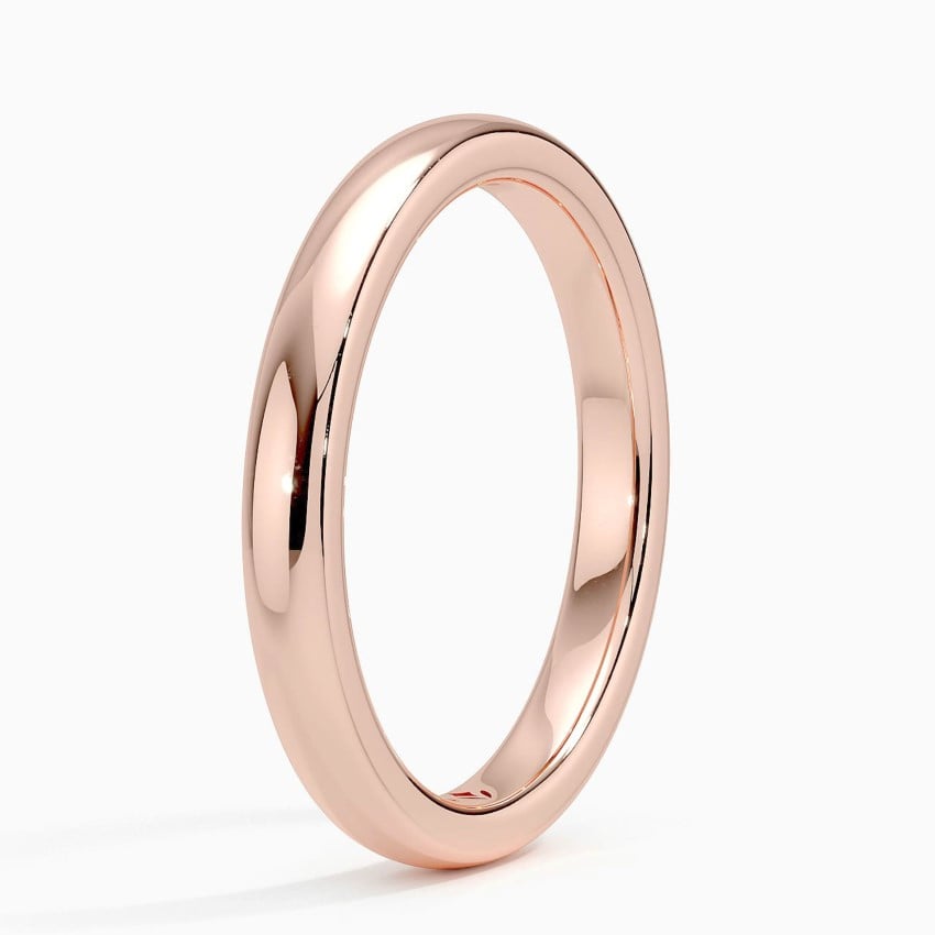Comfort Fit Wedding Ring Rose Gold 18k 2.5mm Wedding Band