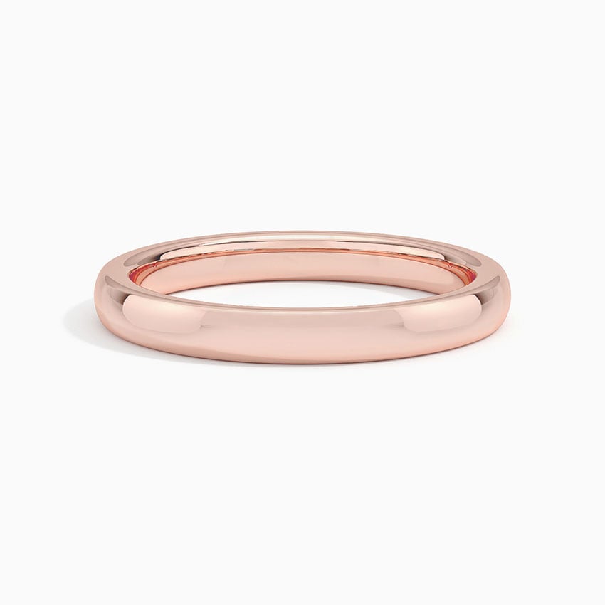 Comfort Fit Wedding Ring Rose Gold 18k 2.5mm Wedding Band