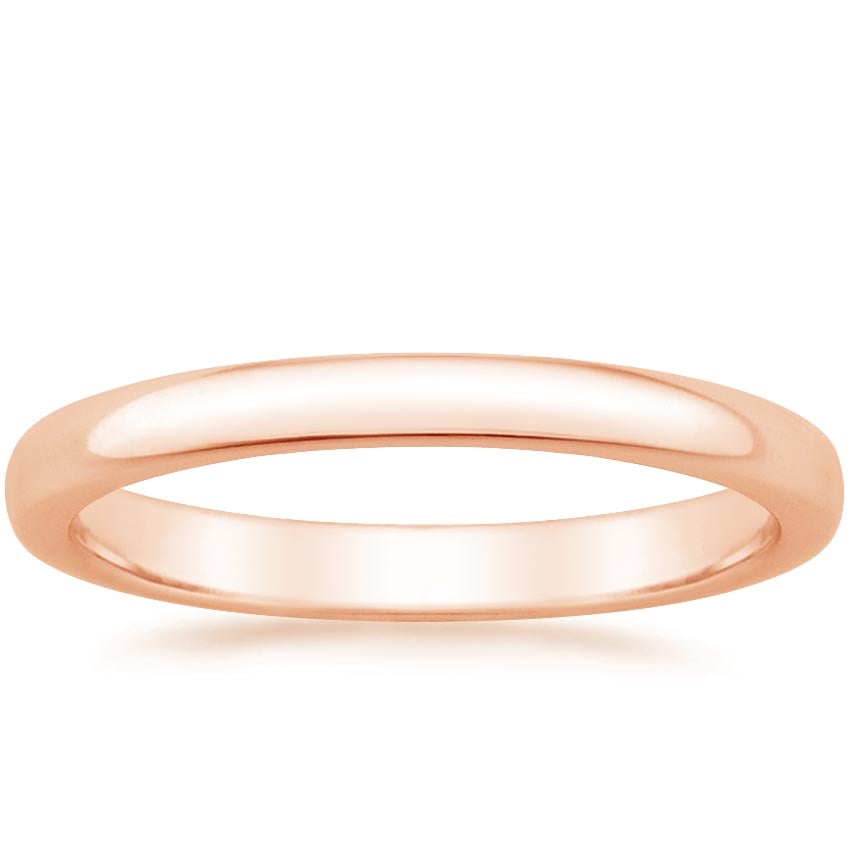 Comfort Fit Wedding Ring Rose Gold 18k 2.5mm Wedding Band