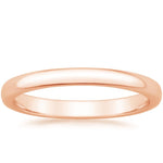 Comfort Fit Wedding Ring Rose Gold 18k 2.5mm Wedding Band