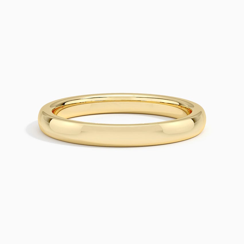 Comfort Fit Wedding Ring Yellow Gold 18k 2.5mm Wedding Band