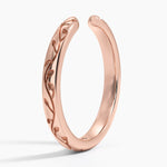 Verdure Engraved Open Ring Rose Gold 18k Wedding Band