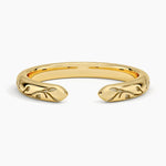 Verdure Engraved Open Ring Yellow Gold 18k Wedding Band