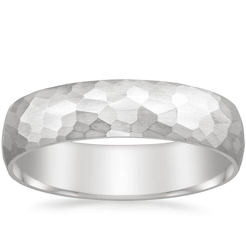 Canyon Matte Slim Profile 5mm Wedding Ring Platinum Wedding Band