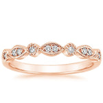 Tiara Diamond Ring (1/10 ct. tw.) Rose Gold 18k Wedding Band