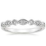 Tiara Diamond Ring (1/10 ct. tw.) Platinum Wedding Band