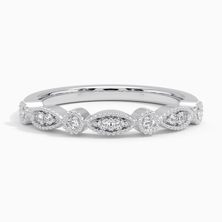 Tiara Diamond Ring (1/10 ct. tw.) Platinum Wedding Band