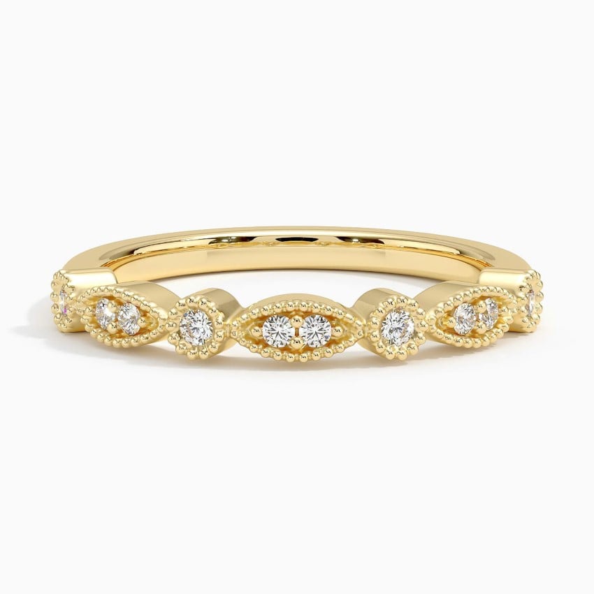 Tiara Diamond Ring (1/10 ct. tw.) Yellow Gold 18k Wedding Band
