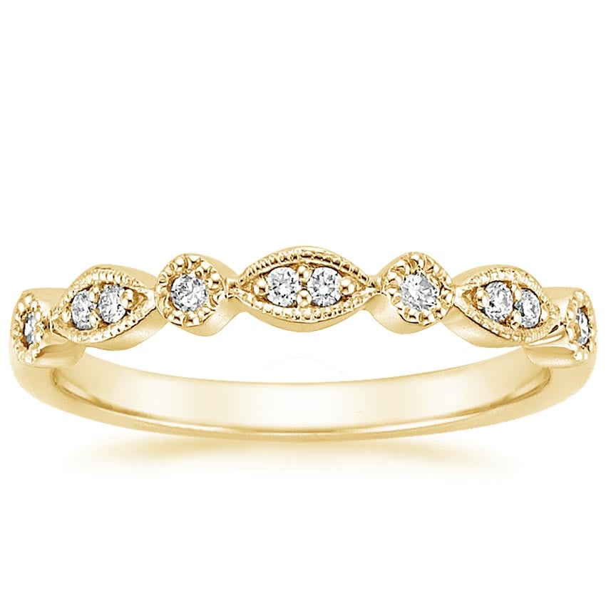 Tiara Diamond Ring (1/10 ct. tw.) Yellow Gold 18k Wedding Band