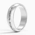 Verdure Engraved 5mm Ring Platinum Wedding Band