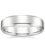 Beveled Edge 5.5mm Wedding Ring Platinum Wedding Band