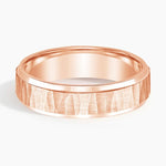 Beveled Edge Aspen 5.5mm Wedding Ring Rose Gold 18k Wedding Band