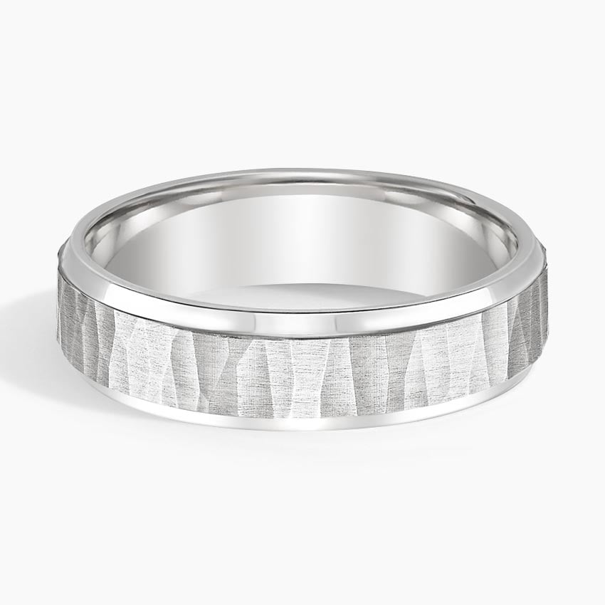 Beveled Edge Aspen 5.5mm Wedding Ring Platinum Wedding Band