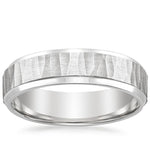 Beveled Edge Aspen 5.5mm Wedding Ring Platinum Wedding Band