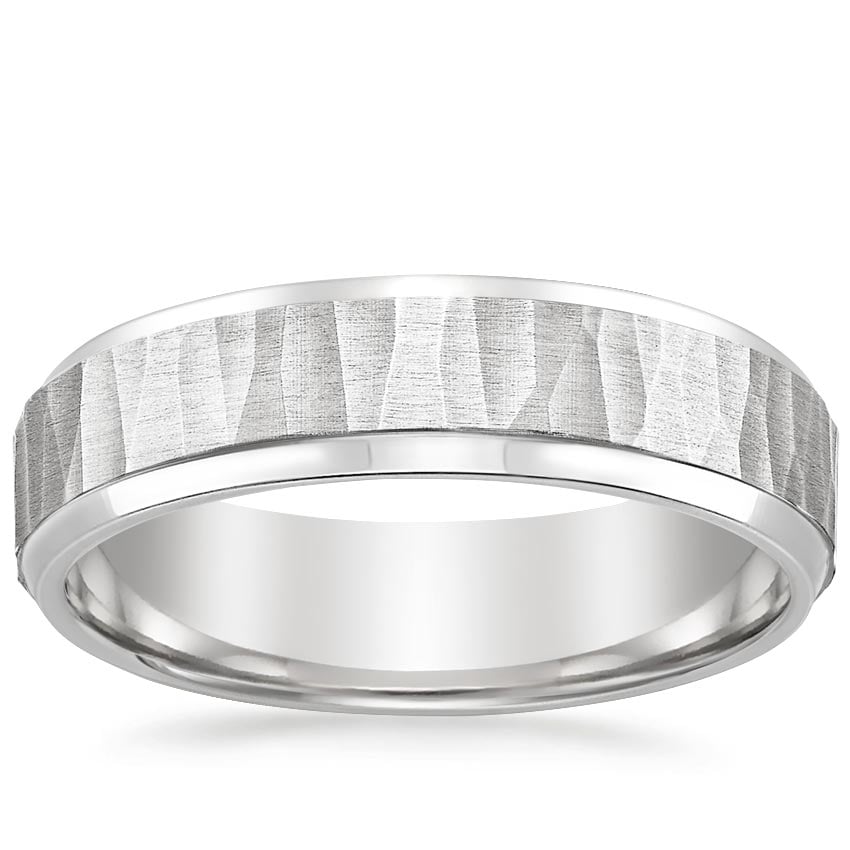 Beveled Edge Aspen 5.5mm Wedding Ring Platinum Wedding Band