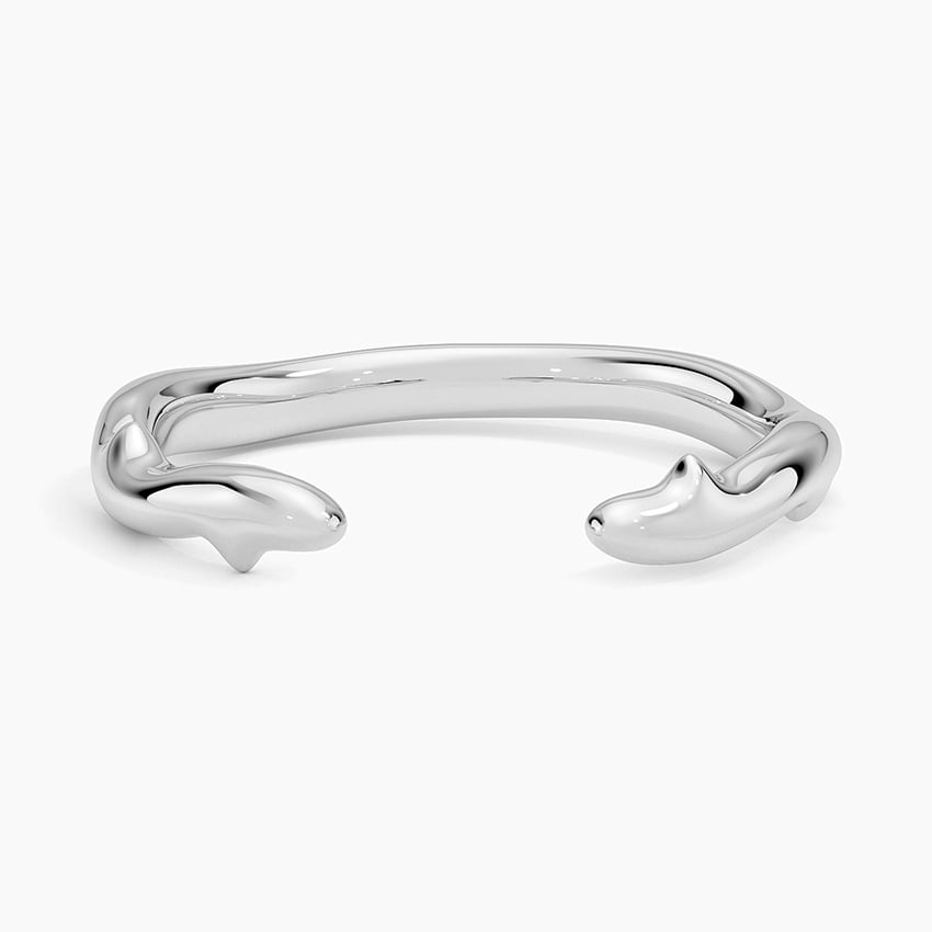 Rose Thorn Open Ring Platinum Wedding Band