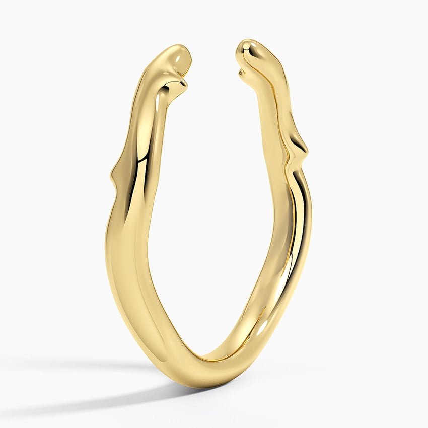 Rose Thorn Open Ring Yellow Gold 18k Wedding Band