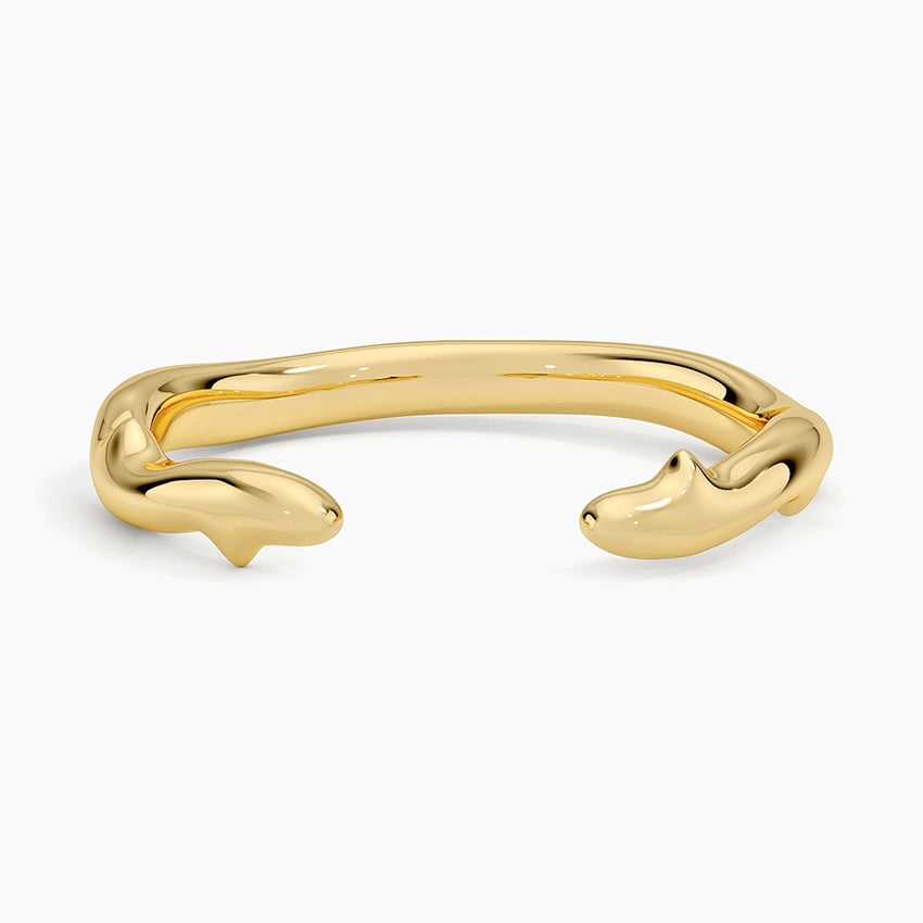 Rose Thorn Open Ring Yellow Gold 18k Wedding Band