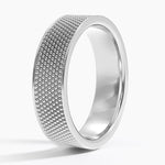 Mateo Textured 6mm Wedding Ring Platinum Wedding Band