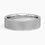 Mateo Textured 6mm Wedding Ring Platinum Wedding Band