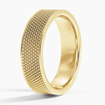 Mateo Textured 6mm Wedding Ring Yellow Gold 18k Wedding Band