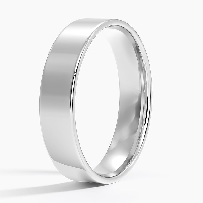 Mojave Slim Profile 5mm Wedding Ring Platinum Wedding Band