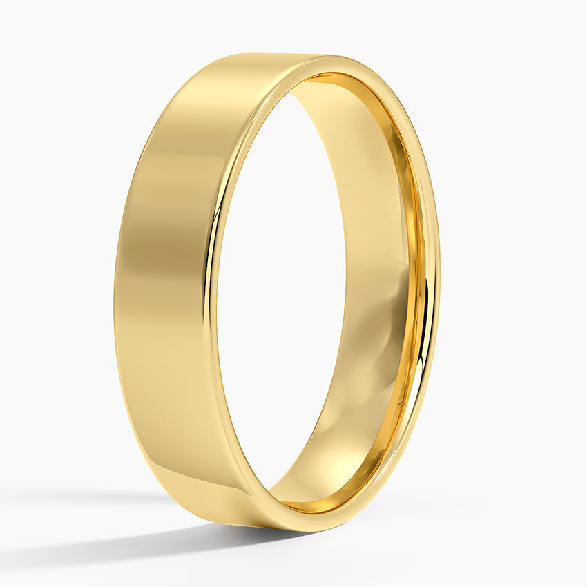 Mojave Slim Profile 5mm Wedding Ring Yellow Gold 18k Wedding Band