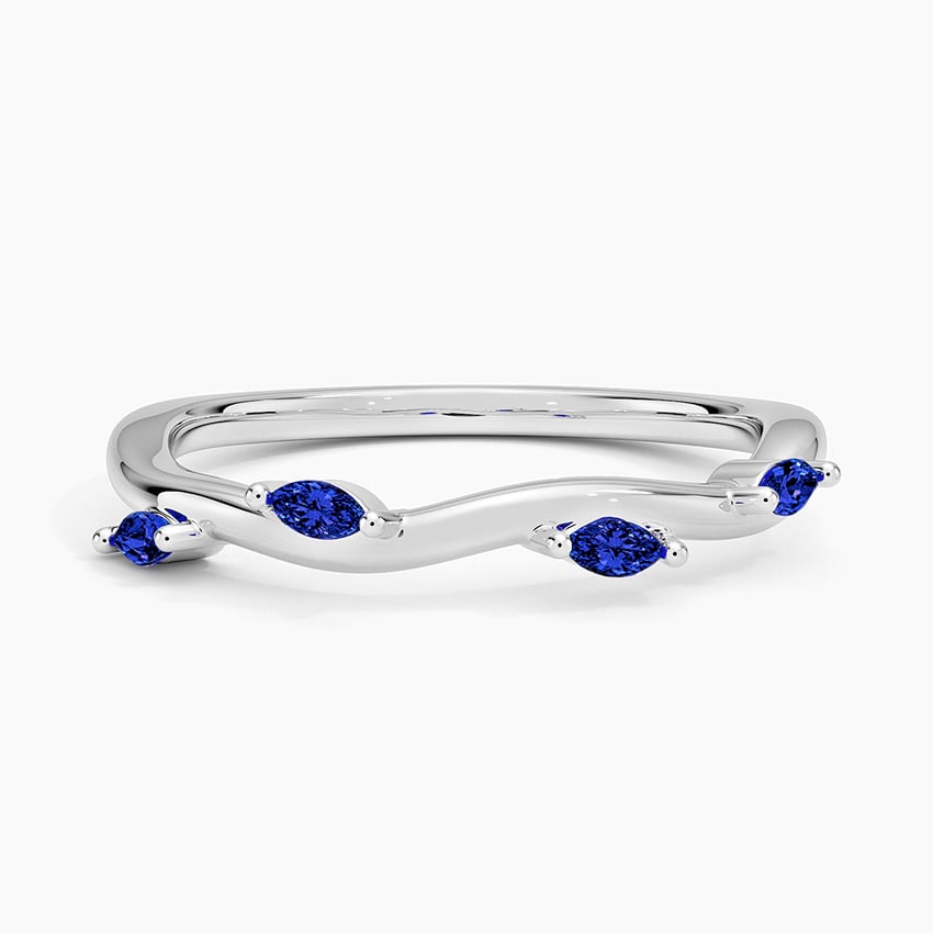 Winding Willow Sapphire Ring Platinum Wedding Band