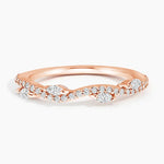 Luxe Winding Willow Diamond Ring (1/4 ct. tw.) Rose Gold 18k Wedding Band