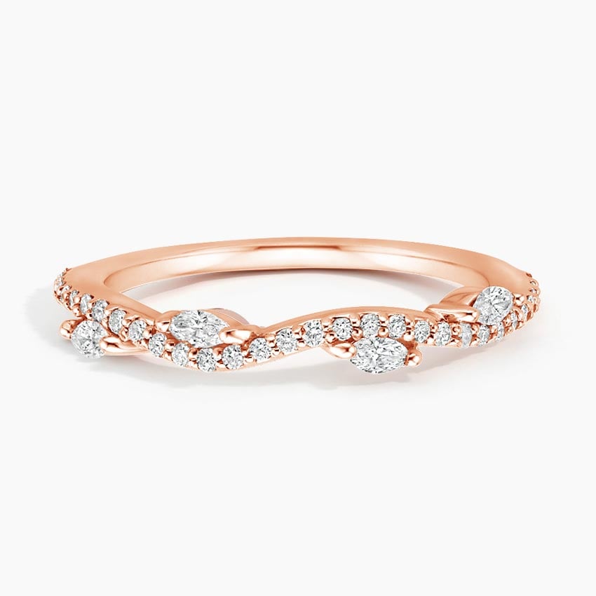Luxe Winding Willow Diamond Ring (1/4 ct. tw.) Rose Gold 18k Wedding Band