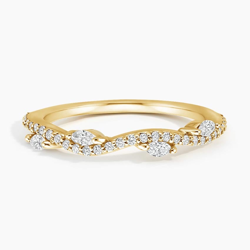Luxe Winding Willow Diamond Ring (1/4 ct. tw.) Yellow Gold 18k Wedding Band
