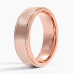 Theo Step Edge 5.5mm Wedding Ring Rose Gold 18k Wedding Band
