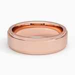 Theo Step Edge 5.5mm Wedding Ring Rose Gold 18k Wedding Band
