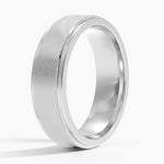 Theo Step Edge 5.5mm Wedding Ring Platinum Wedding Band