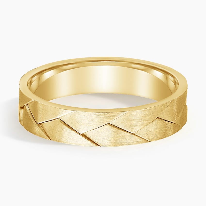 Lassen 5mm Wedding Ring Yellow Gold 18k Wedding Band