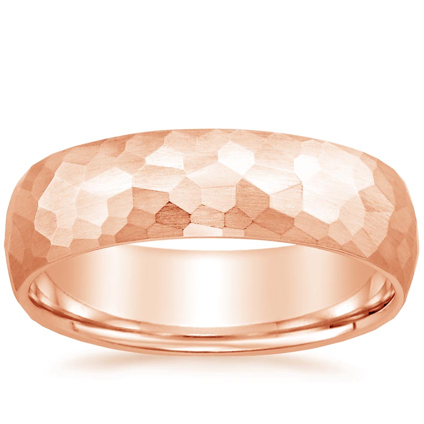 Canyon 6mm Wedding Ring Rose Gold 18k Wedding Band