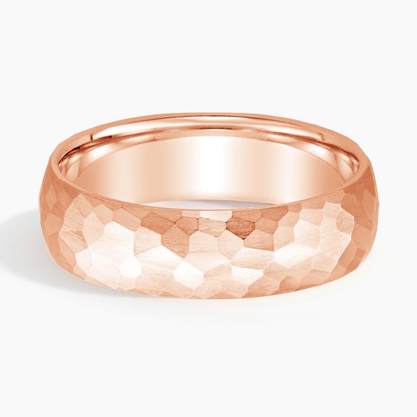 Canyon 6mm Wedding Ring Rose Gold 18k Wedding Band