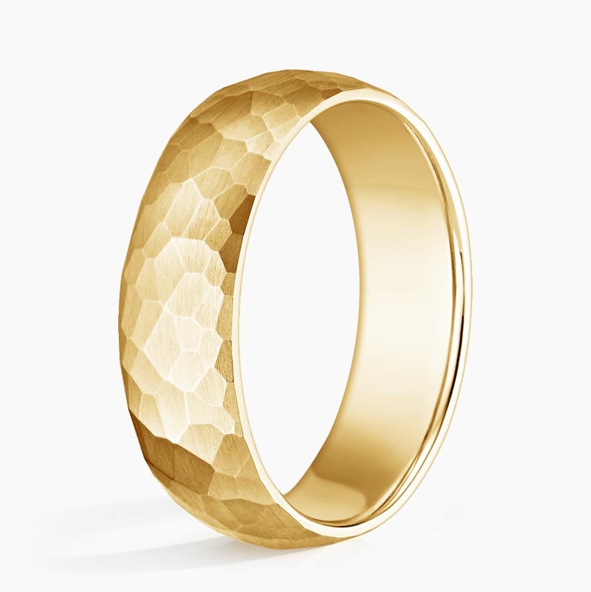 Canyon 6mm Wedding Ring Yellow Gold 18k Wedding Band