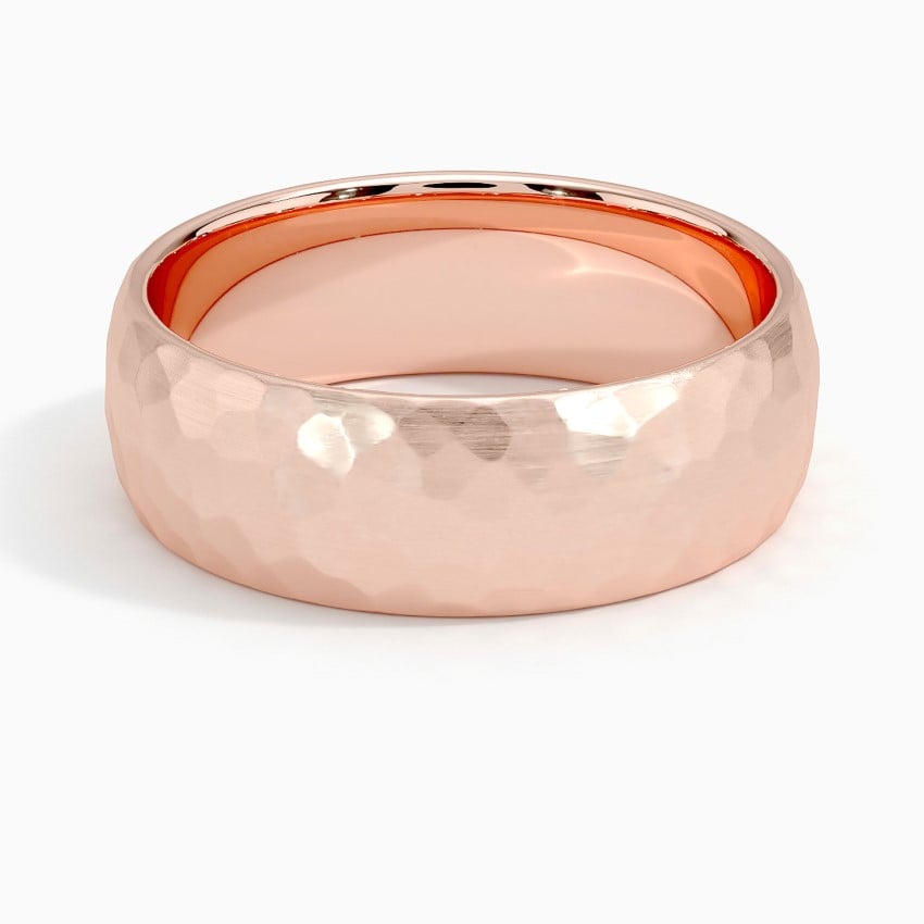 Canyon 7mm Wedding Ring Rose Gold 18k Wedding Band