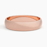Sandblast Comfort Fit 5mm Wedding Ring Rose Gold 18k Wedding Band