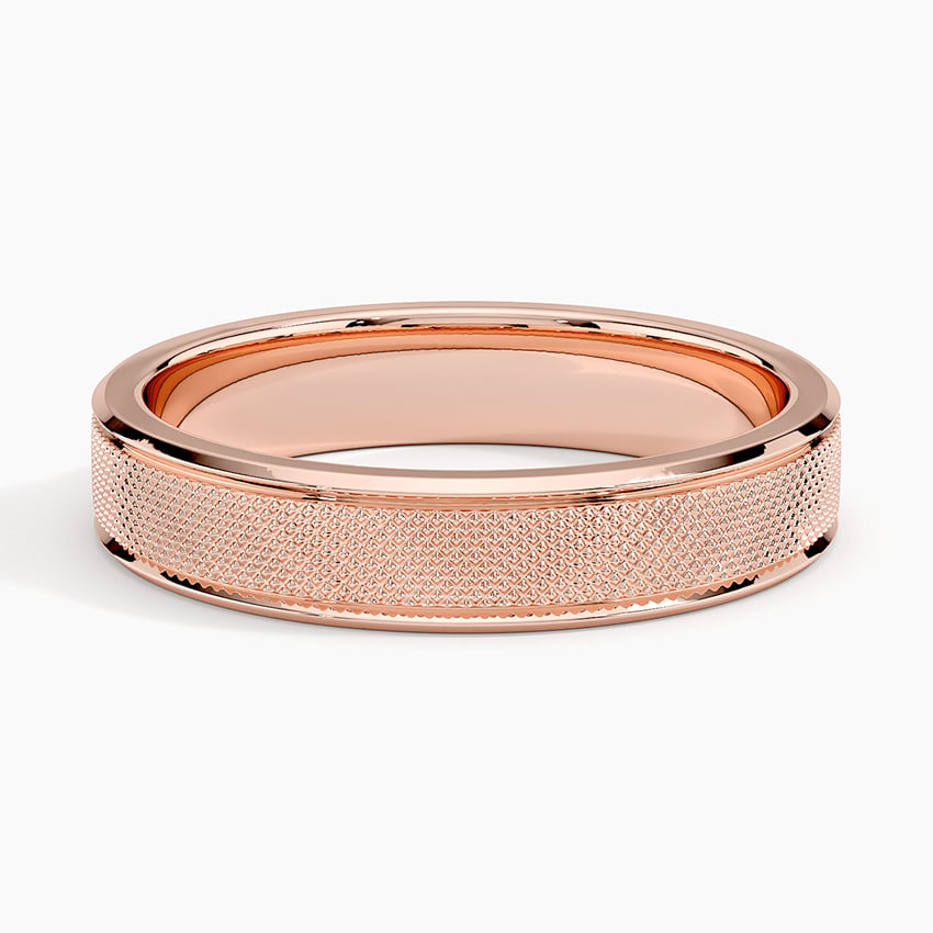 Maverick 4.5mm Wedding Ring Rose Gold 18k Wedding Band