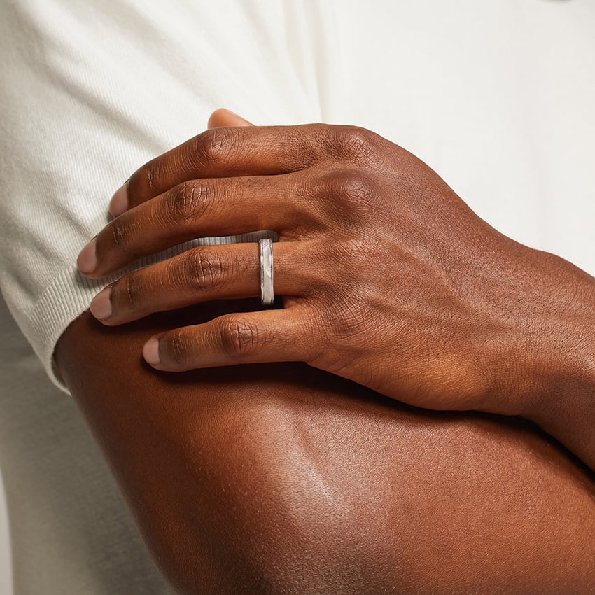 Maverick 4.5mm Wedding Ring Platinum Wedding Band