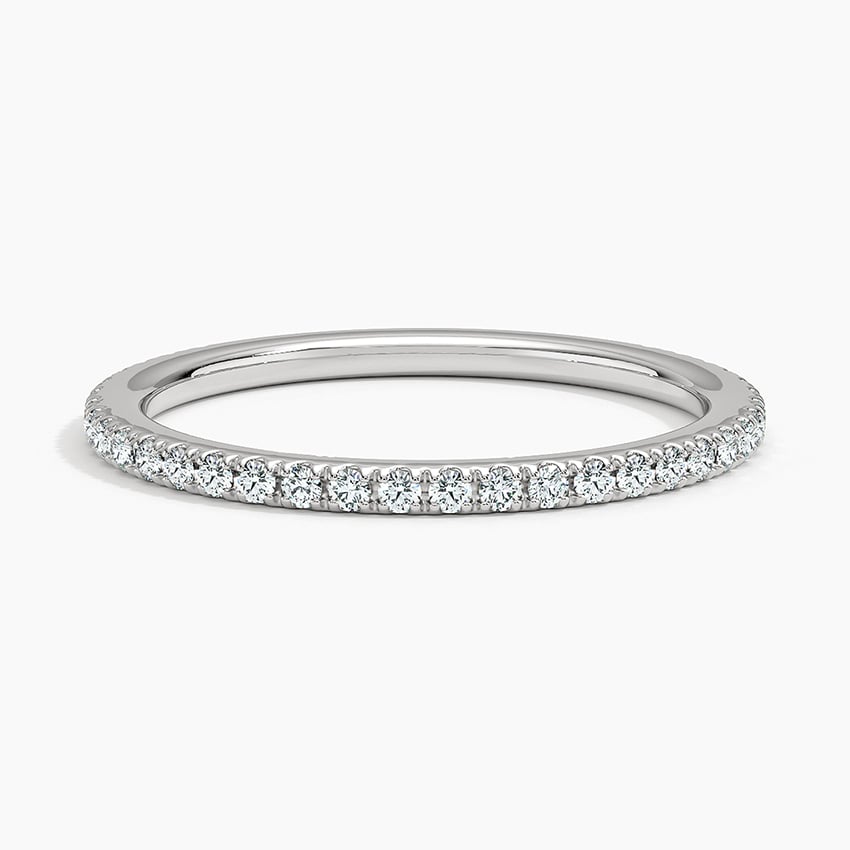 Ballad Three-Quarter Coverage Diamond Ring (1/4 ct. tw.) Platinum Wedding Band