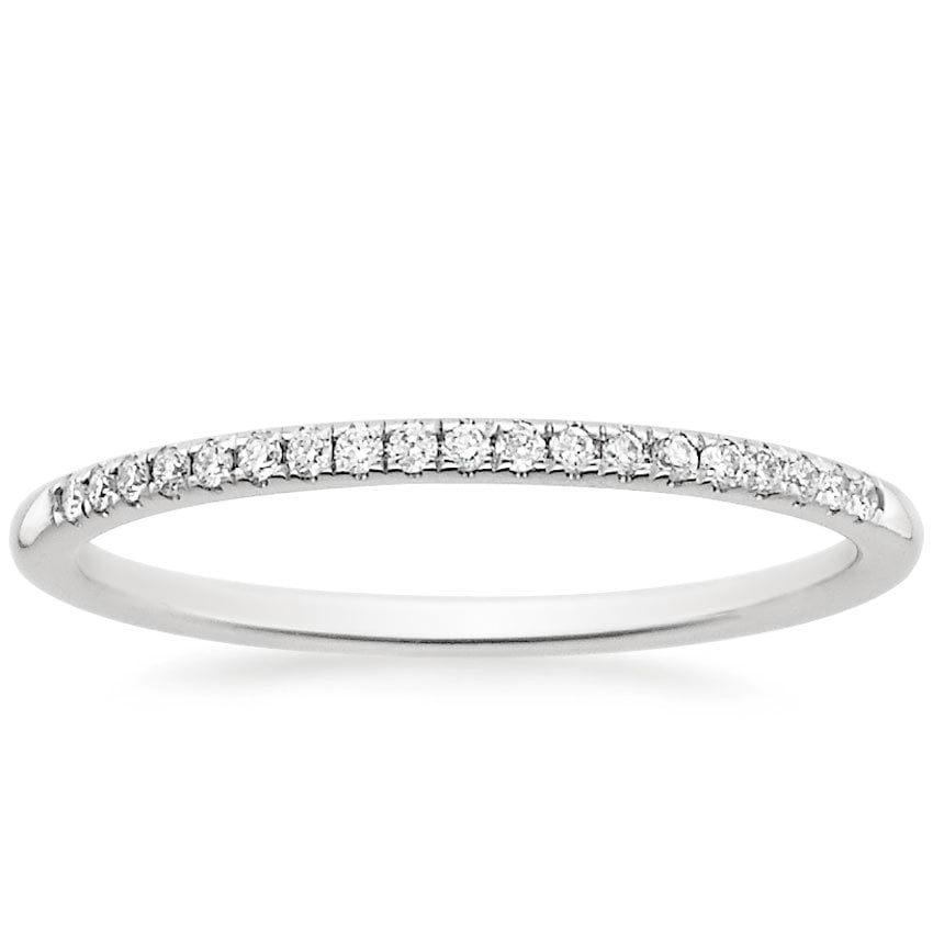 Whisper One-Quarter Coverage Diamond Ring (1/10 ct. tw.) Platinum Wedding Band