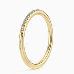 Whisper One-Quarter Coverage Diamond Ring (1/10 ct. tw.) Yellow Gold 18k Wedding Band