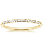 Whisper One-Quarter Coverage Diamond Ring (1/10 ct. tw.) Yellow Gold 18k Wedding Band