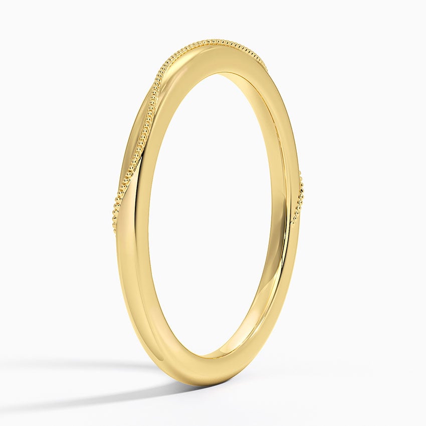 Camellia Wedding Ring Yellow Gold 18k Wedding Band