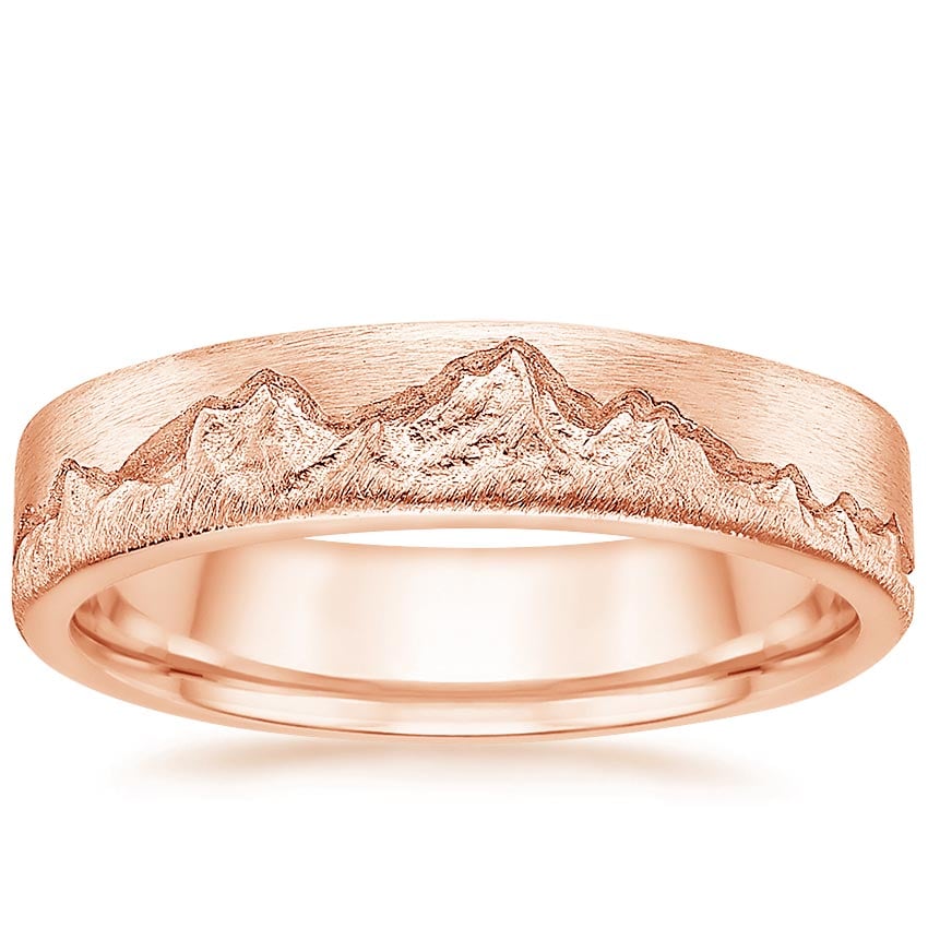 Everest 5mm Wedding Ring Rose Gold 18k Wedding Band
