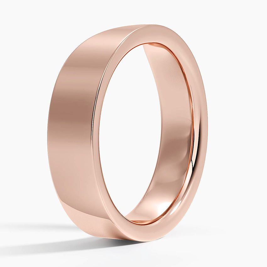 Kaia Contour Ring Rose Gold 18k Wedding Band