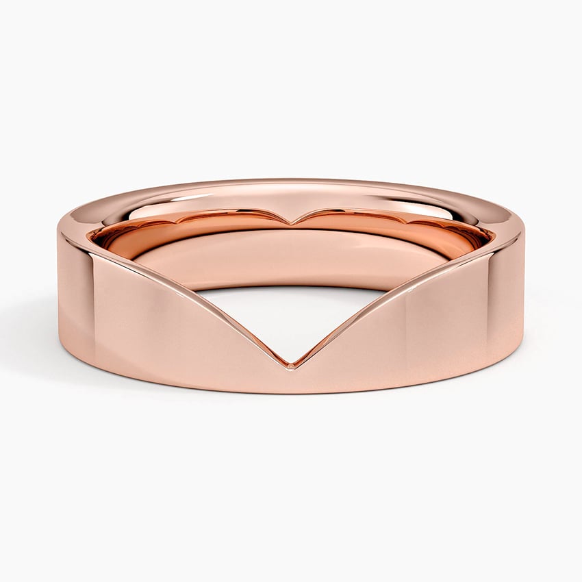 Kaia Contour Ring Rose Gold 18k Wedding Band